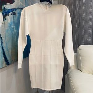 NWT Herve Leger Sweatshirt-Style Contour Dress